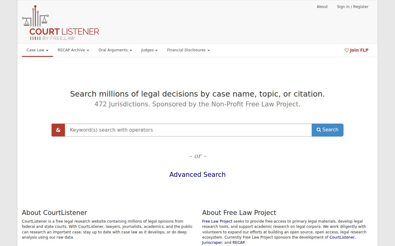 DeSoto Parish case search federal docket research interface