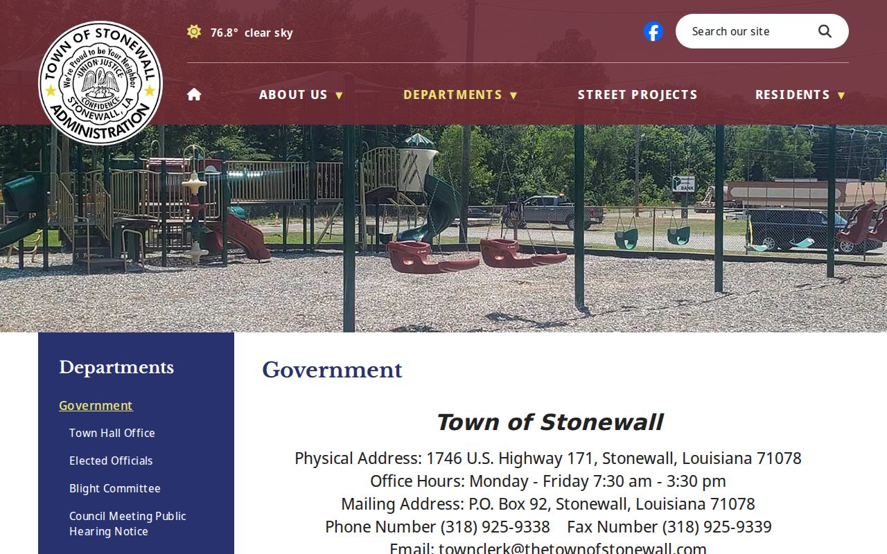 DeSoto Parish court calendar Stonewall Town Hall