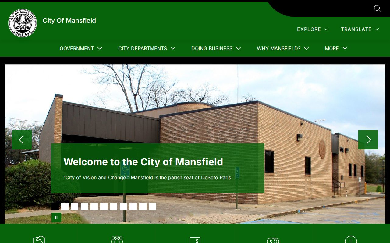 DeSoto Parish traffic court records Mansfield City Hall and citation route